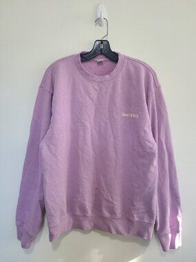 Sporty & Rich Sweatshirt Womens Lilac Purple Tasty & Rich Graphic Pullover sz M